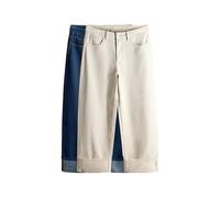 THE SET Donne Confezione da 2 Jeans a Gamba Larga con Risvolto Denim 42