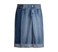 THE SET Donne Confezione da 2 Jeans a Gamba Larga con Risvolto Mid Blue/Dark Blue 42