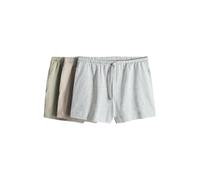 THE SET Donne Confezione da 3 Shorts in Jersey Khaki Green/Stone/Grey Marl L