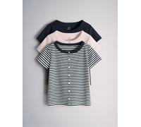 The Set Il 3 Confezione di Cardigan a coste con Bottone passante Maniche corte 146152cm blu