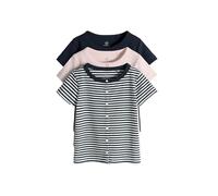 THE SET Ragazza Confezione da 3 Cardigan a Maniche Corte a Coste con Bottoni Navy/Pink/Stripe 8 Anni