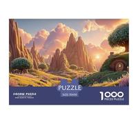 The Setting Sun over Red Desert 1000 Pezzi Carta Premium Puzzle cloud-covered Cottage Stimolante Jigsaw Educativo Regalo Per Adulti 70x50cm/1000pcs