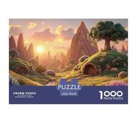 The Setting Sun over Red Desert 1000 Pezzi Carta Premium Puzzle dreamy Nature Meditativo Jigsaw Arredo Per Bambini 70x50cm/1000pcs