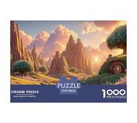 The Setting Sun over Red Desert 1000 Pezzi Taglio Preciso Puzzle cloud-covered Cottage Famiglia Jigsaw Regalo Per Adulti 38x26cm/1000pcs