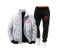The Seven Dead-ly Si-ns Tuta Sportiva Uomo, 2 Pezzi Jogging Sportiva Set, Completa Felpa Con Cappuccio, Set(Gray1,L)