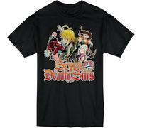 The Seven Deadly Sins T-Shirt Casual Graphic Tops Black XL