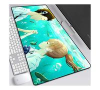 The shape of voice Tappetino Mouse Gaming, Grande Anime Mouse Pad XL 700x300mm Confortevole, Lavabile, 3mm Antiscivolo Tappetino Scrivania Supporto per Ufficio Computer, Adatto per computer e PC,C