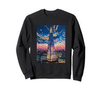 The Shard London Mosaico di notte Art Felpa