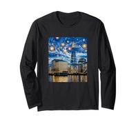 The Shard London Mosaico di notte Art Maglia a Manica