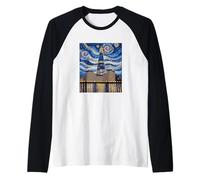 The Shard London Mosaico di notte Art Maglia con Maniche Raglan