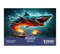 The Shark in The Magic Lamp Jigsaw Puzzle,1000 Pezzi Classici, Per Adulti E Bambini A Partire Da 12 Anni Giochi Del Cervello Sfida Impossibile - Regalo Per Amore E Amico 70x50cm/1000pcs
