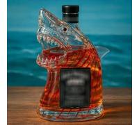 The Shark Whisky Bottle - unico vetro trasparente a forma di animale, regalo per gli amanti del whisky uomini/papà/marito (A) (01)