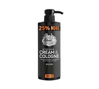 The Shave Factory Crema dopobarba e colonia 2 in 1, 500 ml, 25% in più, per barbieri professionisti/parrucchieri e appassionati di rasatura tradizionali (dorato)