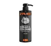 The Shave Factory Crema dopobarba e colonia 2 in 1, 500 ml, 25% in più, per barbieri professionisti/parrucchieri e appassionati di rasatura tradizionali (dorato)