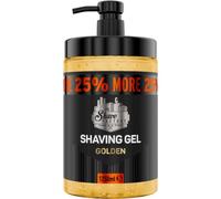 The Shave Factory - Gel da barba | Non irritante | Rasatura precisa di viso e corpo | Gel da barba per uomini | Idrata la pelle | 1250 ml (oro)