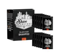 The Shave Factory Shampoo colorante nero per capelli (10 x 25 ml) - Copertura diretta dei capelli per gli uomini - Formula senza ammoniaca e facile da usare - Colore nero naturale a lungo termine