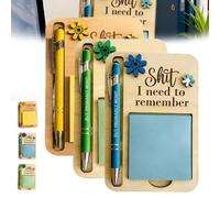 The Shit I Need to Remember, dispenser per appunti adesivi, accessorio da scrivania da ufficio, regalo perfetto per i tuoi più smemorati per casa, ufficio, scuola (A+B+C)