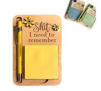 The Shit I Need to Remember, divertente organizer per appunti in legno, per piccoli promemoria, il regalo perfetto per il tuo collega più smemorato (giallo)