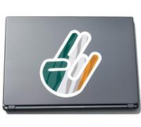 The Shocker Hand - Laptop adesivo/Laptop Skin/Sticker Decal Sticker - 210 X 144 mm - contorno bianco con bandiera/Bandiera - Ireland di Irlanda