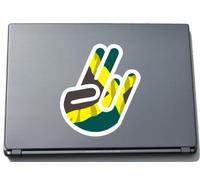 The Shocker Hand - Laptop adesivo/Laptop Skin/Sticker Decal Sticker - 210 X 144 mm - contorno bianco con bandiera/Bandiera - Jamaica della Giamaica