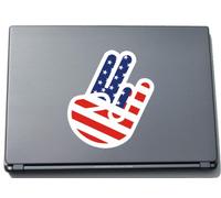 The Shocker Hand - Laptop adesivo/Laptop Skin/Sticker Decal Sticker - 210 X 144 mm - contorno bianco con bandiera/Bandiera - USA - STATI UNITI