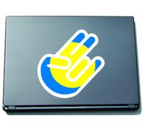 The Shocker Hand - Laptop adesivo/Laptop Skin/Sticker Decal Sticker - 210 X 148 mm - contorno bianco con bandiera/Bandiera - Palau di Palau