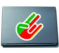 The Shocker Hand - Laptop adesivo/Laptop Skin/Sticker Decal Sticker - 210 X 207 mm - contorno bianco con bandiera/Bandiera - Western Samoa di West Samoa