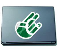 The Shocker Hand - Laptop adesivo/Laptop Skin/Sticker Decal Sticker - 297 X 205 mm - contorno bianco con bandiera/Bandiera - Pakistan del Pakistan