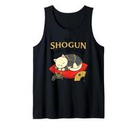 The Shogun Naps At Noon Armor Elmetto Napping Samurai Cat Fan Canotta