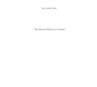 The shortest Book ever written?