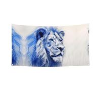 The Silent Lion - Striscione stampato da appendere, 177,8 x 88,9 cm, festone per feste natalizie, 180 x 90 cm