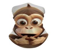The Silent Monkey 26X30Cm Unisex Protezione del Viso Lavabile Fascia per Capelli per Bambini Sports Outdoor