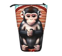 The Silent Monkey - Astuccio espandibile per matite, in tessuto Oxford multi-design, altezza regolabile, trousse multiuso