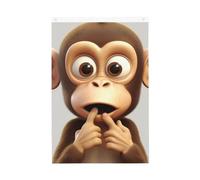 The Silent Monkey - Bandiera da giardino, 9 x 1,5 m, su entrambi i lati, vibranti, con occhielli in ottone, decorazione per foto, sfondo per cortile, portico, prato