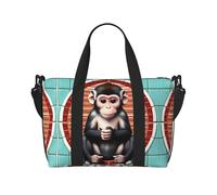 The Silent Monkey - Borsone da viaggio leggero, da portare con sé, per uomini e donne, impermeabile, ideale per la notte in palestra