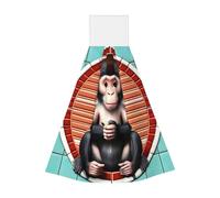 The Silent Monkey Coral Fleece asciugamano da cucina, asciugamano da cucina super assorbente, asciugamano da cucina per bambini adulti bagno cucina appeso asciugamano