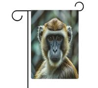 The Silent Monkey Garden Flag House Lawn Welcome Sign Banner Double Face Piccole bandiere personalizzate per piscina, cortile, decorazione da parete per la casa, 32 x 47 cm