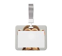 The Silent Monkey ID Badge Holder con cordino ID Tag scorrevole in plastica rigida porta badge da lavoro per ufficio insegnante donne uomini