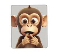 The Silent Monkey Mouse Pad Tappetino per mouse impermeabile antiscivolo Base in gomma Tappetino per mouse da gioco liscio con bordo cucito Tappetino per mouse per computer per casa ufficio Decor