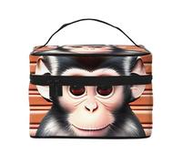 The Silent Monkey Travel Cosmetic Bag con cerniera e grande capacità, unisex, adatta per attività all'aperto, sport, viaggi, ecc., Nero , Taglia unica