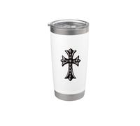 The Silver Cross Black Pave Diamond Bicchiere termico in acciaio inox doppia parete