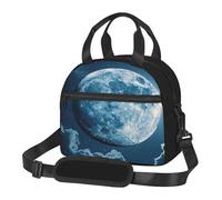 The Silver Moon - Borsa termica per il pranzo, grande capacità, impermeabile e resistente, per lavoro, spiaggia e picnic, con tracolla regolabile
