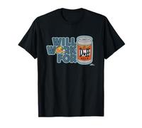 The Simpsons Barney Will Work For Duff Beer Maglietta
