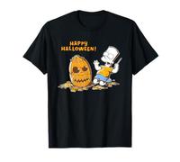 The Simpsons Bart Carves a Homer Pumpkin Halloween Maglietta