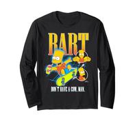 The Simpsons Bart Don't Have A Cow Man Skateboarding Montage Maglia a Manica