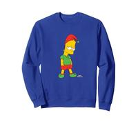 The Simpsons Bart Simpson Elf Bart Holiday Felpa, Unisex per Adulti, Blu Reale, M