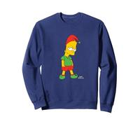The Simpsons Bart Simpson Elf Bart Holiday Felpa, Unisex per Adulti, Navy, XL