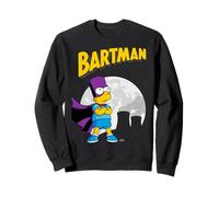 The Simpsons Bartman in Front of Moon & Power Plant Outline Felpa