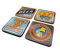 The Simpsons CSP0023 - Set di 4 sottobicchieri multicolore 10 x 10 cm, motivo: Moes Taven