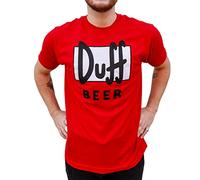 The Simpsons Duff Beer Logo Homer Mens T-Shirt (MD, Red)